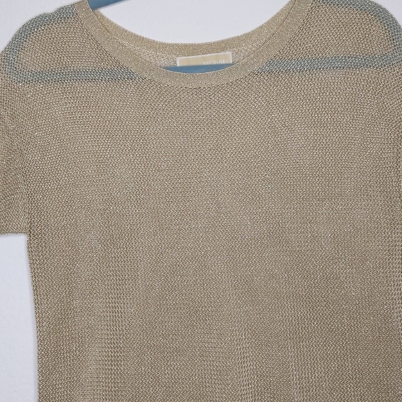 Michael Kors  Mesh Blouse Gold Size Small - Picture 9 of 15